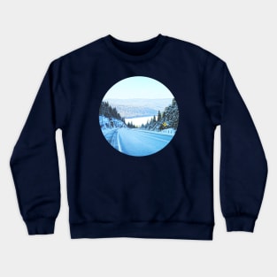 Looking Back. Winter Landscape Photograph. Circle Crewneck Sweatshirt